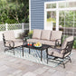 Sophia & William 5-Seat Outdoor Conversation Set Metal Sofa Furniture with Rocking Chair