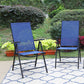 Sophia&William Patio Steel Sling Folding Dining Chairs Set of 2 - Blue
