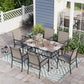 Sophia & William 7 Piece Outdoor Dining Set with Textilene Chairs and Rectangular Table