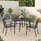 Sophia & William 5 Peices Metal Patio Dining Set with 42" Table for 4