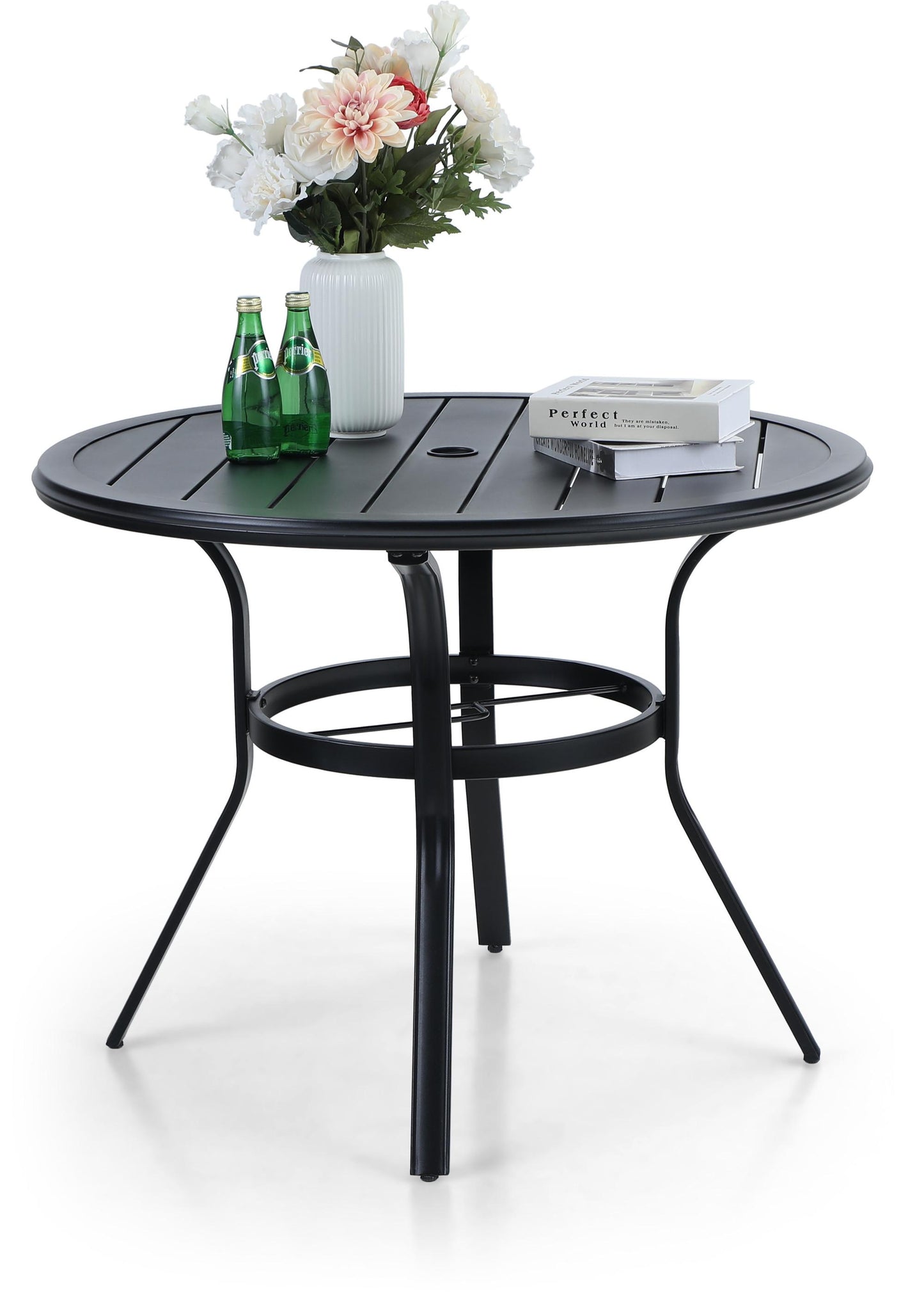 Sophia & William Outdoor Metal Round Dining Table for 4 Chairs