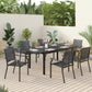 Sophia & William 7-Piece Patio Dining Set with Heavy-duty Metal Chairs and Extendable Table