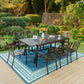 Sophia & William 9 Pieces Metal Outdoor Patio Dining Set with Extendable Table - Black