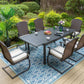 Sophia & William 7 Pieces Patio Dining Set Wicker Chairs & Extendable Table