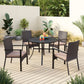 Sophia & William 5 Pieces Outdoor Patio Dining Set Dining Chairs and Metal Dining Table
