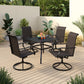 Sophia & William 5 Pieces Outdoor Patio Dining Set High Back Swivel Dining Chairs and Metal Square Dining Table