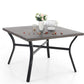 Sophia & William Wood-like Metal Rectangular Outdoor Dining Table for 4 Chairs