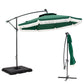 Sophia & William 10ft Solar LED Patio Offset Umbrella with Tassel, Green