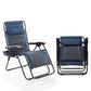 Sophia&William Oversized Outdoor Padded Zero Gravity Chairs Set of 2 - Blue and Dark Gray