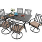 Sophia & William 7 Peices Outdoor Patio Dining Set Swivel Chairs and Table Set