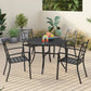 Sophia & William 5 Peices Metal Patio Dining Set with 42" Table for 4