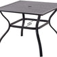 Sophia & William Outdoor Metal Square Dining Table for 6 Chairs