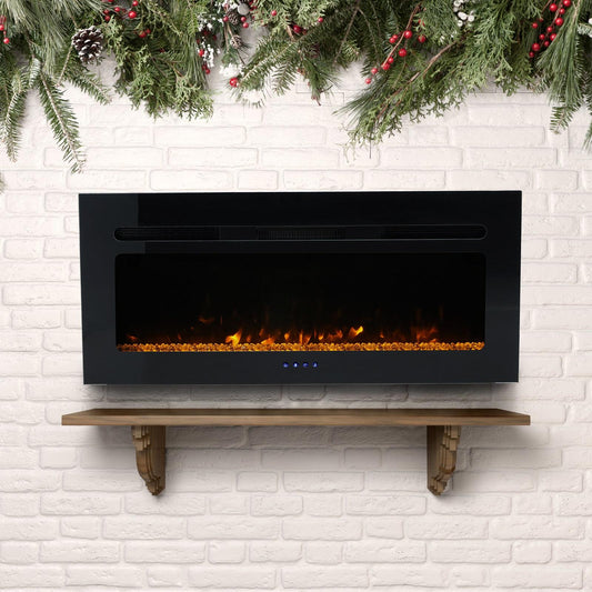 Sophia & William 40 inches Electric Fireplace Recessed & Wall Mounted Heater