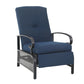 Sophia & William Outdoor Patio Steel Recliner Lounge Chair - Blue
