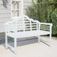 Sophia & William 53 Acacia Wood Outdoor Garden Bench, White