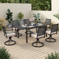 Sophia & William 7 Piece Outdoor Patio Dining Set 6 Patio Dining Swivel Chairs and Metal Expandable Dining Table