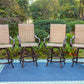 Sophia & William 4 Piece Outdoor Swivel Bar Stools High Patio Chairs with Textilene Seat