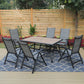 Sophia & William 7 Pieces Patio Dining Set Folding Chairs & Steel Table