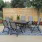Sophia & William 7 Pieces Patio Dining Set Folding Chairs & Steel Table