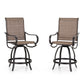 Sophia & William 2 Piece Outdoor Swivel Bar Stools High Patio Chairs with Textilene Seat
