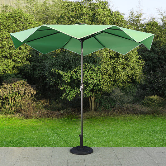Sophia & William 9FT Outdoor Patio Umbrella Solar LED Umbrella with Crank Handle, Green