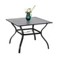 Sophia & William 37" Outdoor Square Dining Table with Steel Frame for 4 Chairs