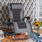 Sophia&William Outdoor XL Oversized Padded Zero Gravity Chair Camping Recliner - Gray