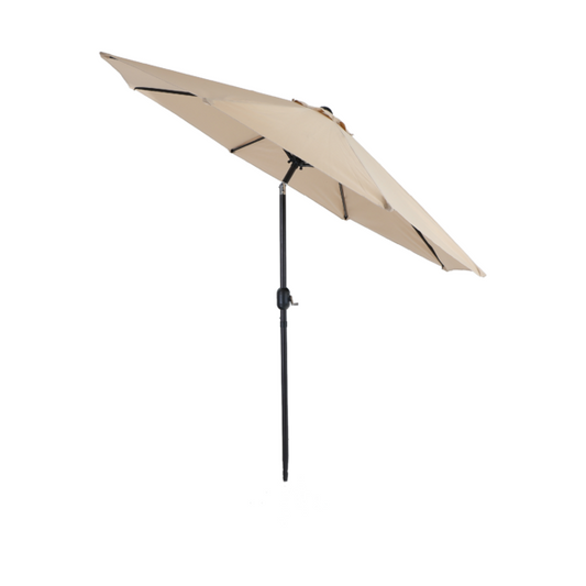 Sophia & William 10ft Heavy-Duty Patio Umbrella Outdoor Market 8 Ribs Umbrella with Push Button,Tilt Easy Crank Lift,Beige