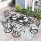 Sophia & William 7-Piece Patio Dining Set Metal Chairs and Rectangular Table Set