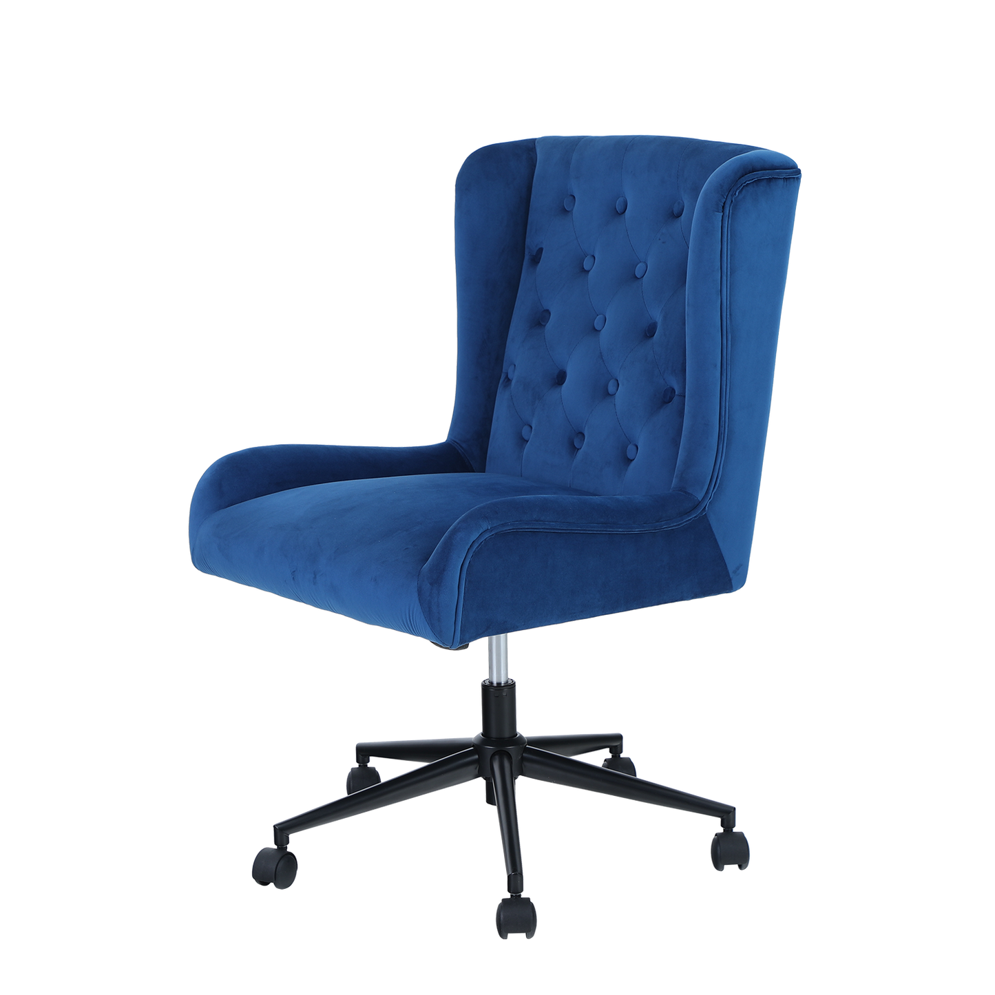 Sophia & William Blue Velvet Swivel Chair  High-Back Ergonomic Computer Chair