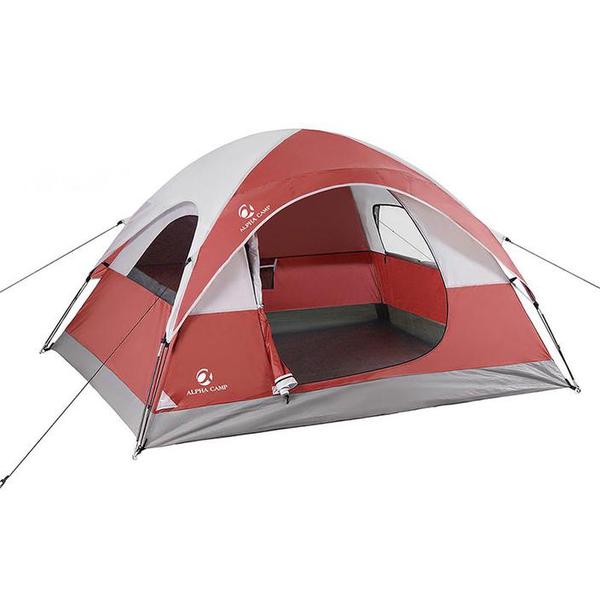 Sophia & William 3 Person Outdoor Camping Dome Tent Portable Waterproof Lightweight Backpacking Tent with Carry Bag for Outdoor Camping/Hiking,Red