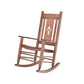 Sophia & William Outdoor Patio Wood Rocking Chair Rocker Chairs with Wooden Frame for Patio,Deck,Balcony,Porch or Indoor Use,Brown