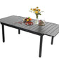 Sophia & William 6-8 Person Expandable Steel Outdoor Patio Dining Table