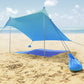 Sophia & William Outdoor Beach Shade Tent Sun shade Protection Umbrella Sun Shelter UV50+ Portable Canpoy Sun Shelte with Sandbag Anchors 7.6ft x 7.2ft,Blue
