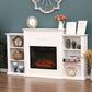 Sophia & William 68" Fireplace TV Stand with 23" Insert Fireplace, White