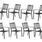Sophia & William Outdoor Patio Metal Dining Chairs Set of 8, Black