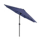 Sophia & William 10ft Heavy-Duty Patio Umbrella Outdoor Market 8 Ribs Umbrella with Push Button,Tilt Easy Crank Lift,Navy Blue