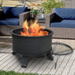 Sophia & William 26" Outdoor Steel Fire Pit Wood Burning Bronze Finishg Fireplace