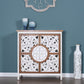 Sophia & William 2-Door Retro Storage Cabinet with with Hollow-Carved Wooden Frame Floral Door