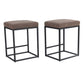 Sophia&William 24" Counter Height Armless Bar Stools Set of 2, Brown