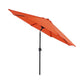 Sophia & William 10ft Heavy-Duty Patio Umbrella Outdoor Market 8 Ribs Umbrella with Push Button,Tilt Easy Crank Lift,Red