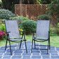 Sophia&William Patio Steel Sling Folding Dining Chairs Set of 2 - Gray