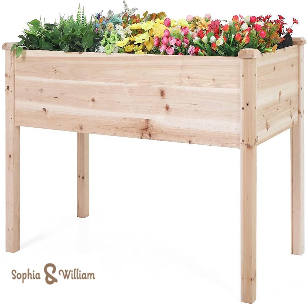 Sophia & William Outdoor Solid Wood Raised Garden Bed - 46.7"x 28"x 30"