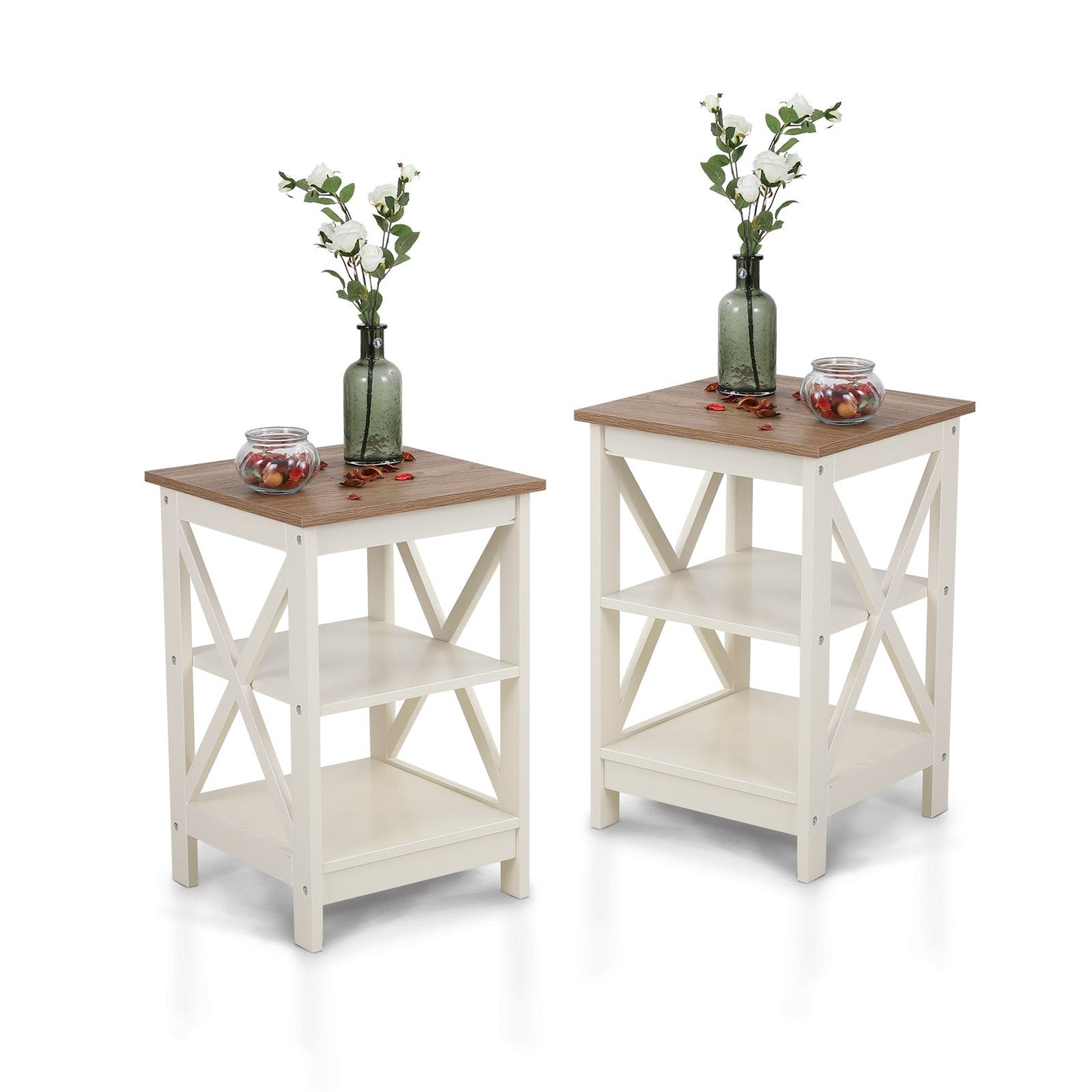 Sophia&William Narrow End Table Nightstand Side Table Bedside Table Sofa Table-Set of 2