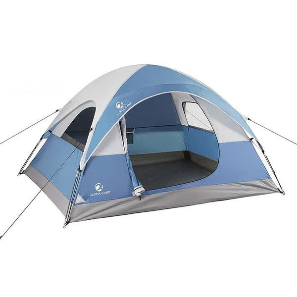 Sophia & William 3 Person Outdoor Camping Dome Tent Portable Waterproof Lightweight Backpacking Tent with Carry Bag for Outdoor Camping/Hiking,Blue