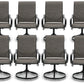 Sophia & William 8Pcs Patio Dining Swivel Chairs Set with Black Steel Frame