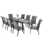 Sophia & William 9 Pieces Metal Patio Dining Set for 8 People Outdoor Chairs Table Set