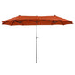 Sophia & William 13FT Outdoor Patio Umbrella Extra Large Double Sided Garden Umbrella with Crank Handle, Red