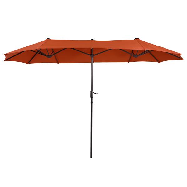 Sophia & William 13FT Outdoor Patio Umbrella Extra Large Double Sided Garden Umbrella with Crank Handle, Red