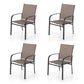Sophia & William Outdoor Patio Dining Chair - Textilene - Set of 4 - Brown